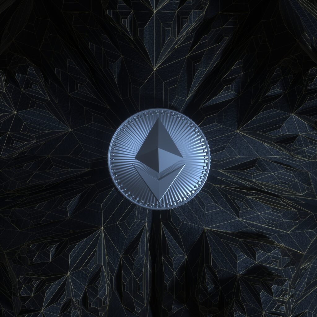 ethereum-coin-cryptocurrency-logo-abstract-background